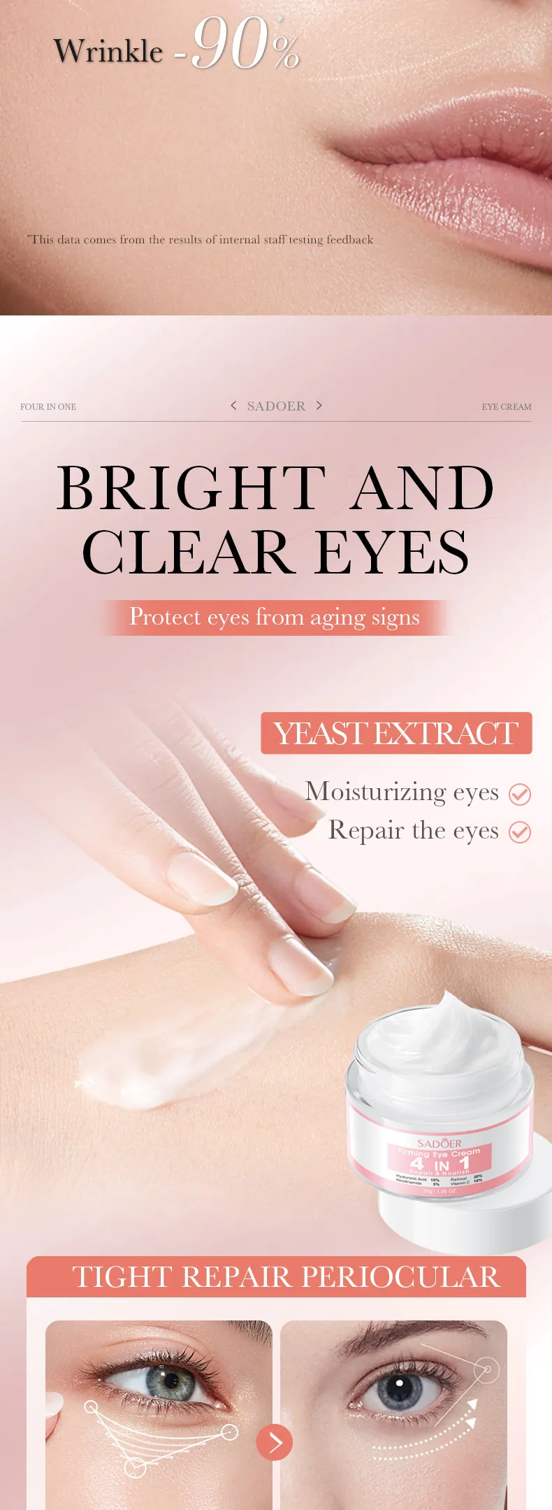 4-in-1 Repair Eye Cream for Firming and Nourishing - SADOER 7 4in1 eye cream SPU821557721285 12466