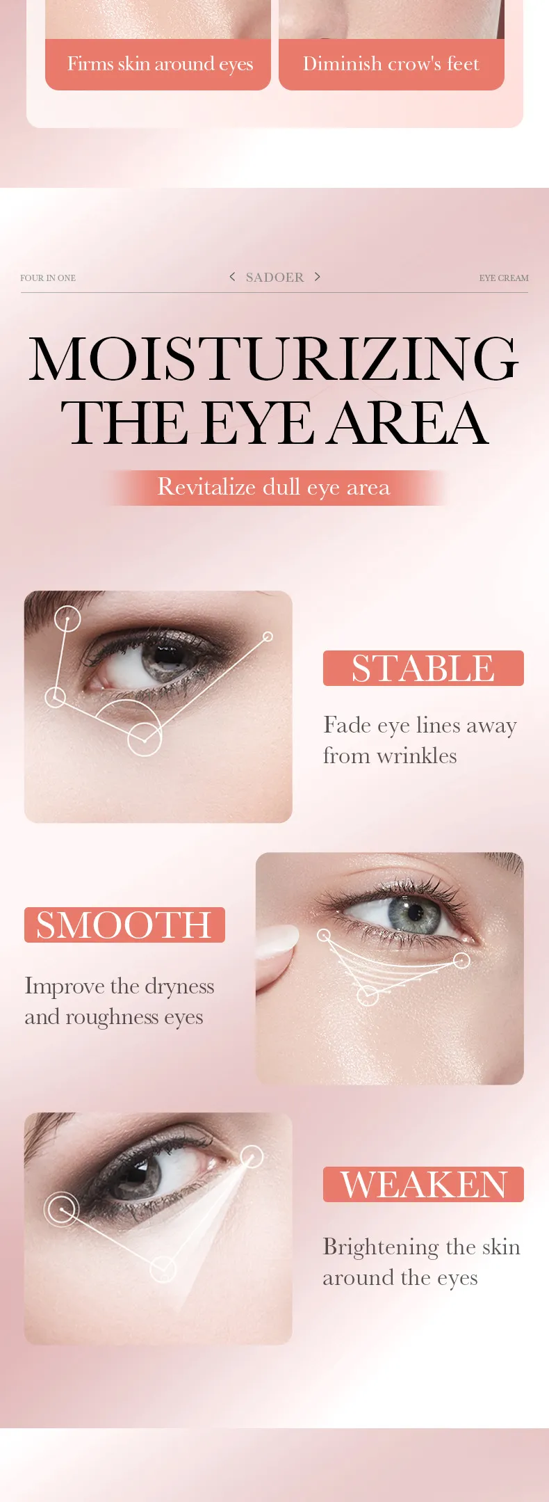4-in-1 Repair Eye Cream for Firming and Nourishing - SADOER 8 4in1 eye cream SPU821557721285 12467