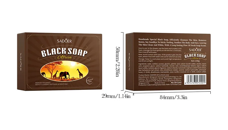 African Handmade Soap for Deep Cleansing (100g) - SADOER 10 african handmade soap SPU843365539147 14966