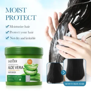 Aloe Hair Mask for Moisturizing & Silky Hair (500g) - SADOER
