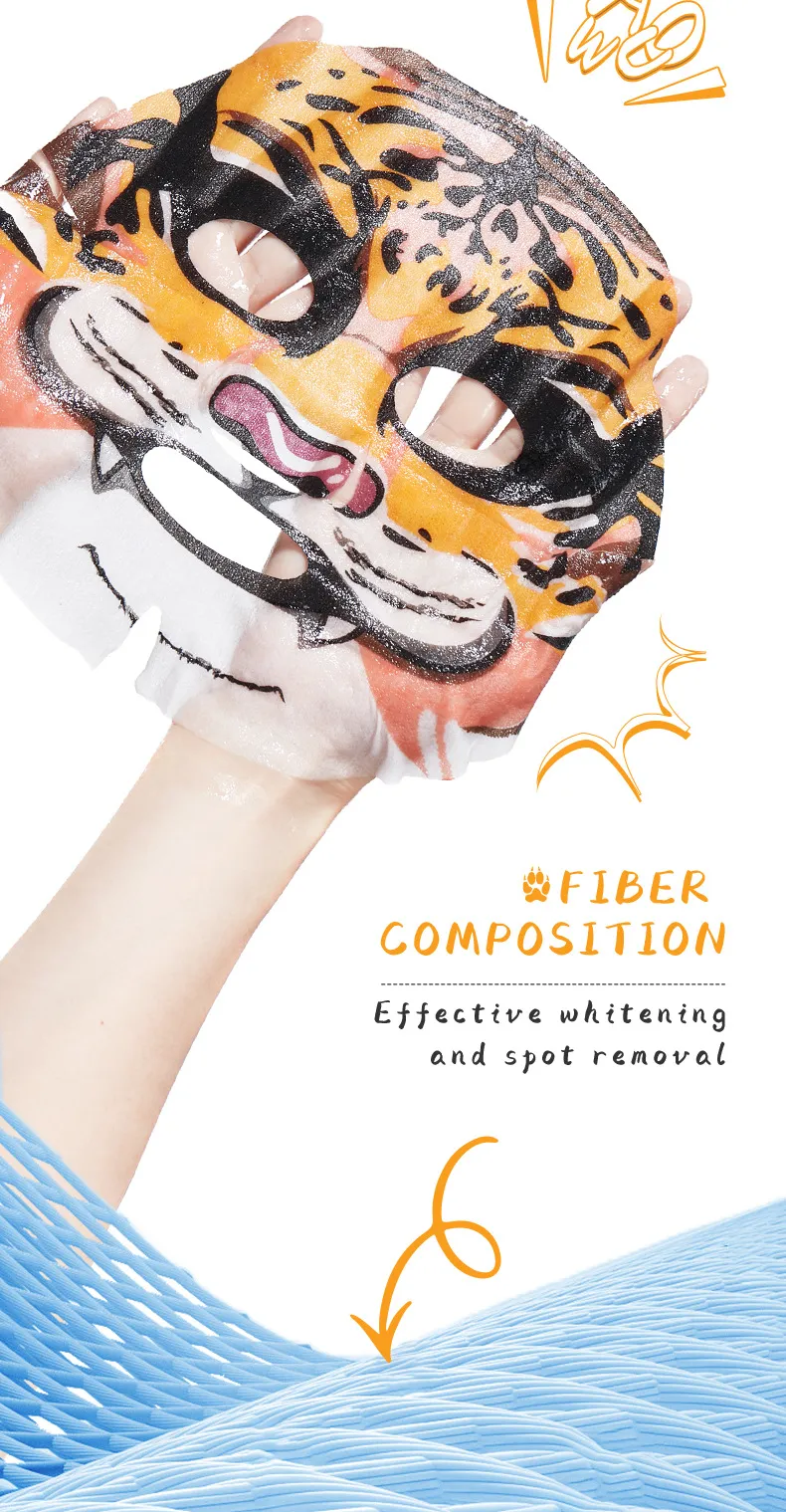 Animal Pattern Hydrating & Moisturizing Face Mask 25g - SADOER 7 animal pattern mask SPU729829837975 5635
