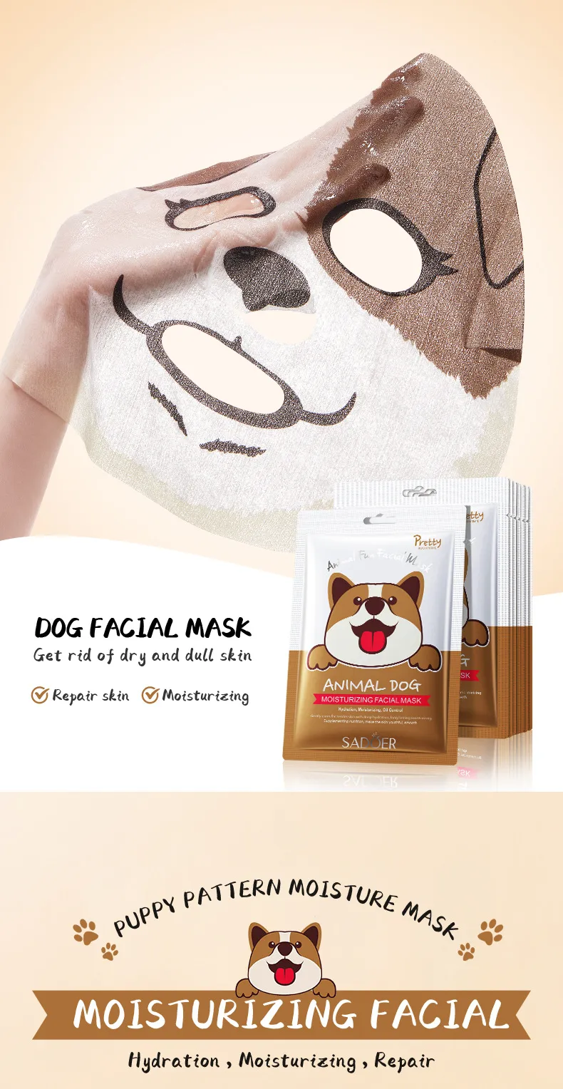 Animal Pattern Hydrating & Moisturizing Face Mask 25g - SADOER 17 animal pattern mask SPU729829837975 5645