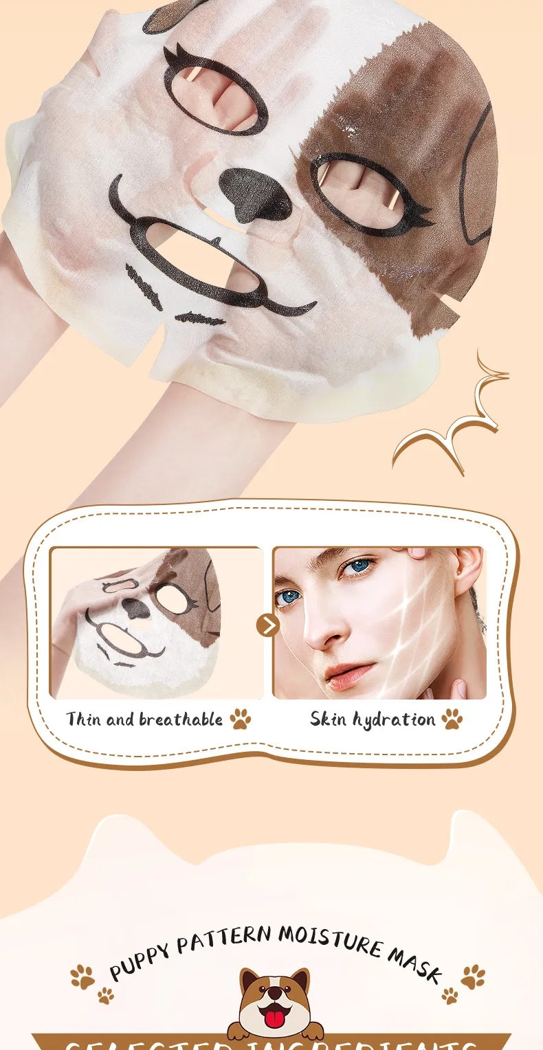 Animal Pattern Hydrating & Moisturizing Face Mask 25g - SADOER 21 animal pattern mask SPU729829837975 5649