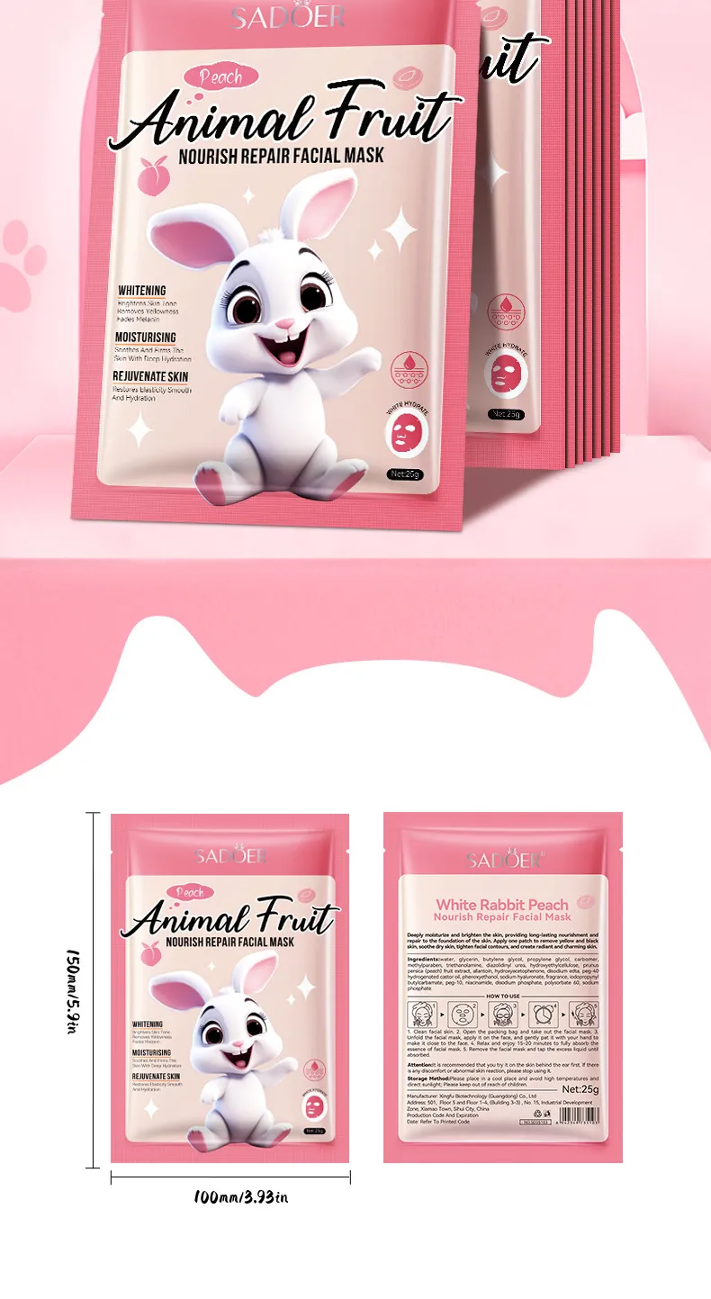 SADOER Animal Series Mask 25g - Nourishing & Hydrating Face Mask 22 animal series mask SPU792200607092 9361