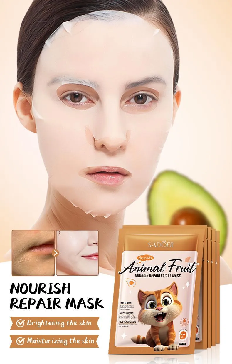 SADOER Animal Series Mask 25g - Nourishing & Hydrating Face Mask 28 animal series mask SPU792200607092 9367