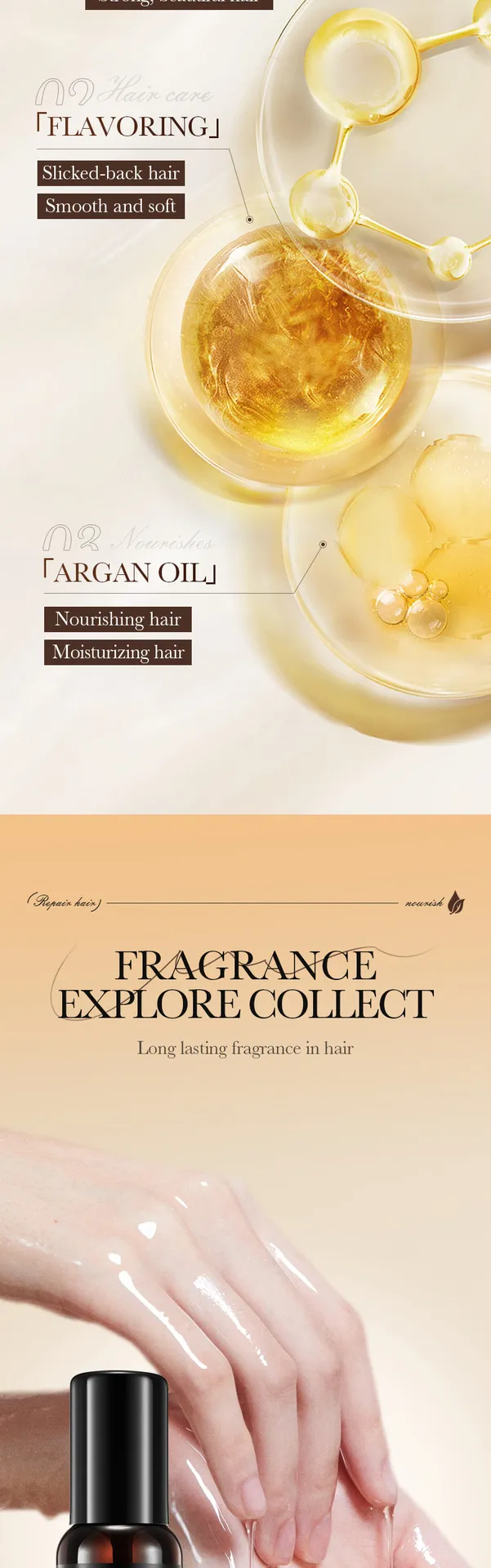 Argan Oil Hair Serum for Nourishing and Smoothing 60ml SADOER 6 argan oil hair serum SPU793058688718 9495