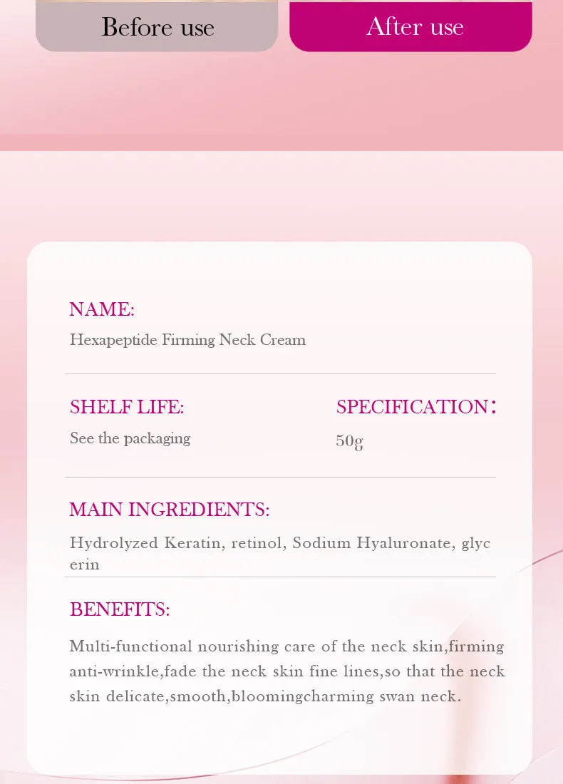 Argireline Neck Cream for Firming and Hydrating Skin - SADOER 13 argireline neck cream SPU768939866708 7963