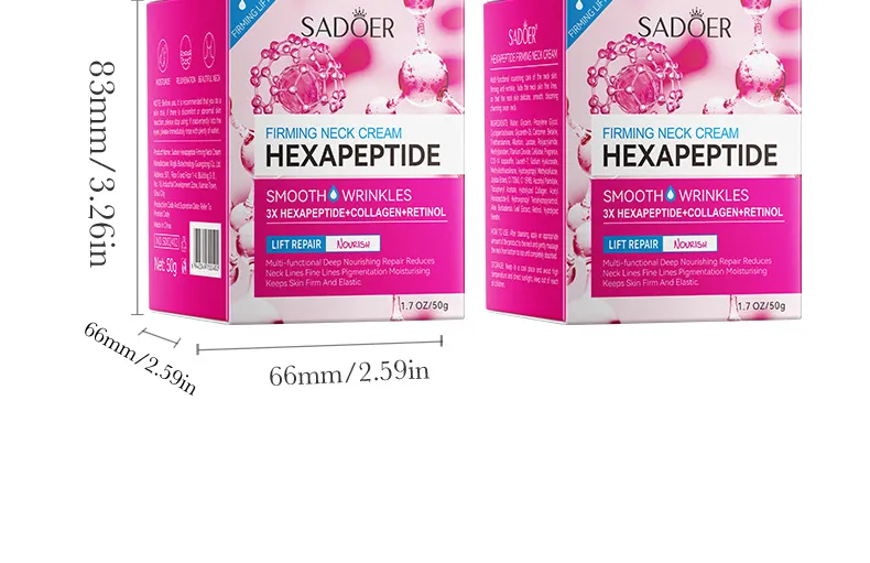 Argireline Neck Cream for Firming and Hydrating Skin - SADOER 15 argireline neck cream SPU768939866708 7965