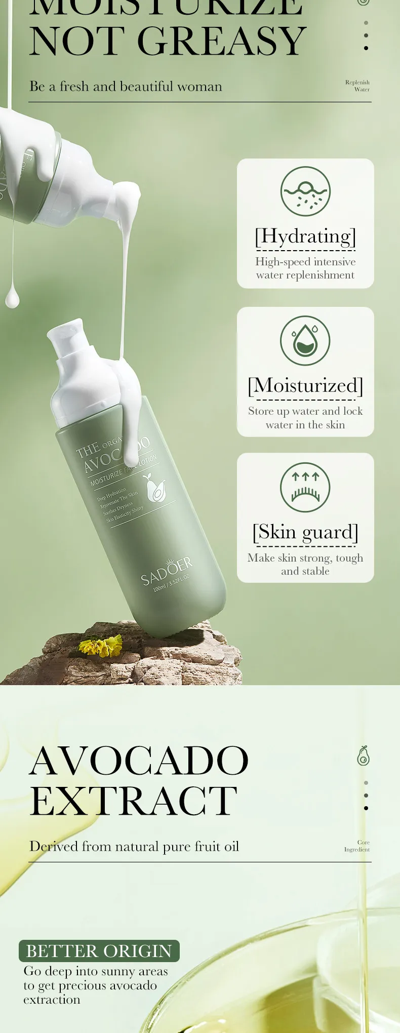 SADOER Avocado Beauty Set 6-Piece Cleansing & Moisturizing Skincare Kit 42 avocado beauty set SPU702872222494 3221