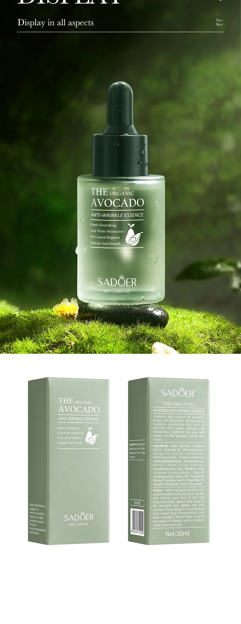 SADOER Avocado Beauty Set 6-Piece Cleansing & Moisturizing Skincare Kit 69 avocado beauty set SPU702872222494 3248