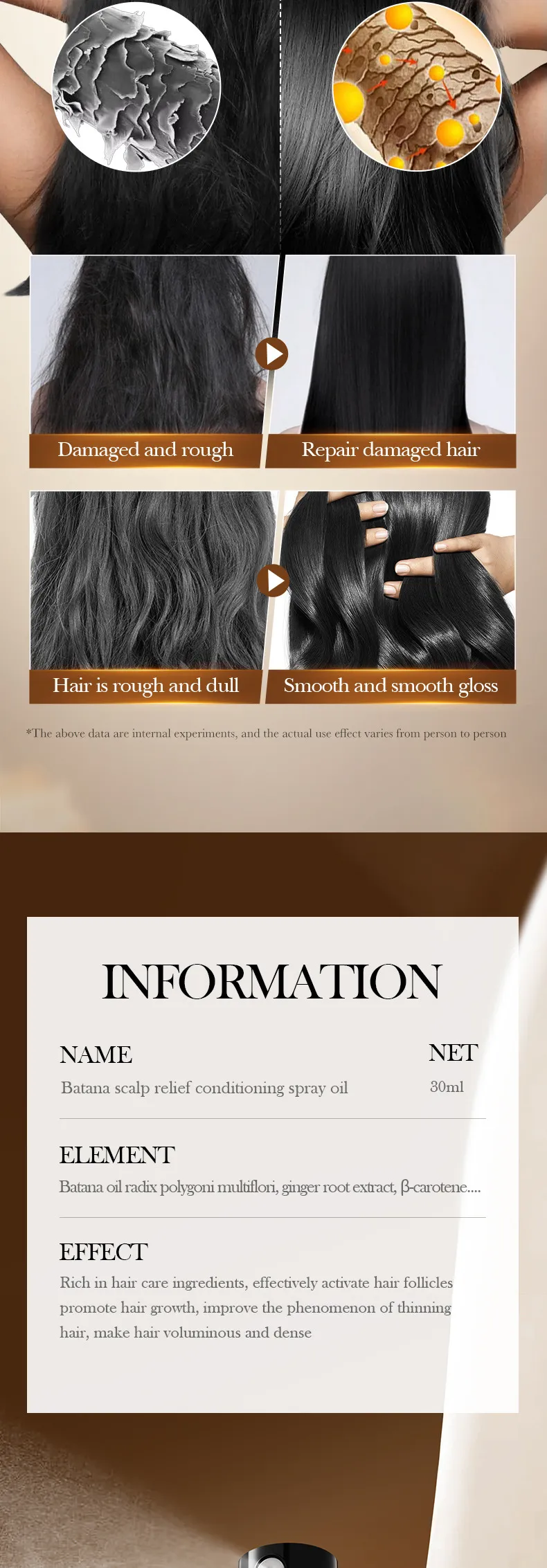 Batana Hair Oil Spray for Nourishing and Softening Hair by SADOER 9 batana hair spray SPU839222003489 14457