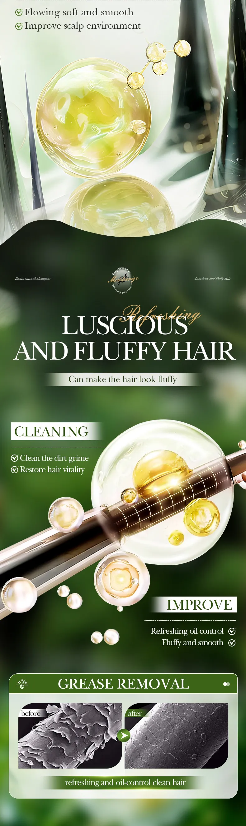 Biotin Shampoo for Smoothing & Deep Cleansing (520ml) - SADOER 5 biotin shampoo SPU965259422837 21277
