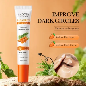 Carrot Eye Cream for Dark Circles and Wrinkle Care (20g) - SADOER