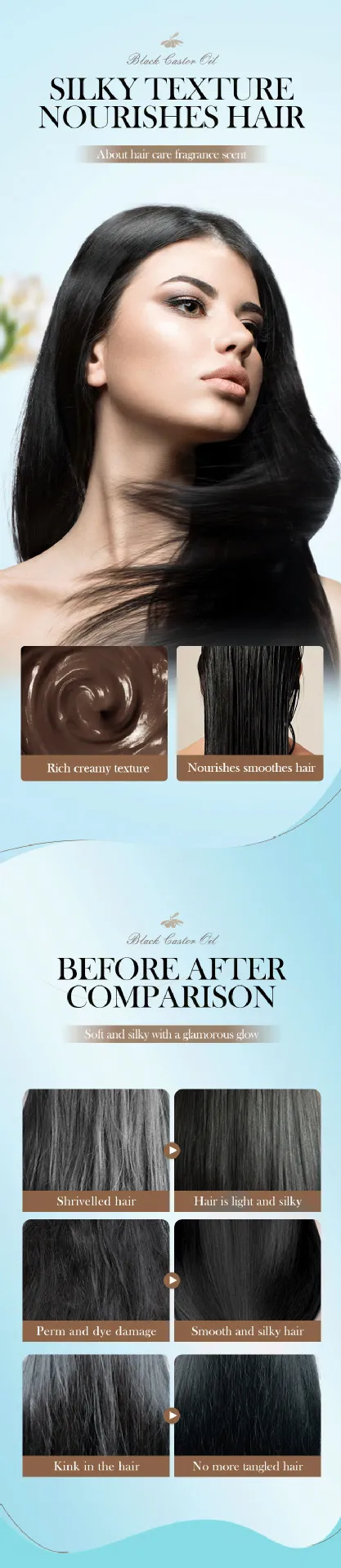 Black Castor Oil Nourishing Anti-Dandruff Shampoo - SADOER 9 castor oil shampoo SPU805857982905 10368