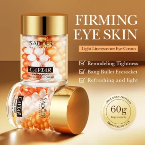 SADOER Caviar Eye Cream 60g for Dark Circles & Wrinkle Reduction