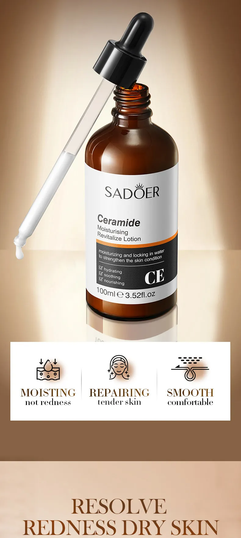 Ceramide Hydrating Moisturizer Skin Renewal Lotion - SADOER 3 ceramide renewal lotion SPU879510106607 16704