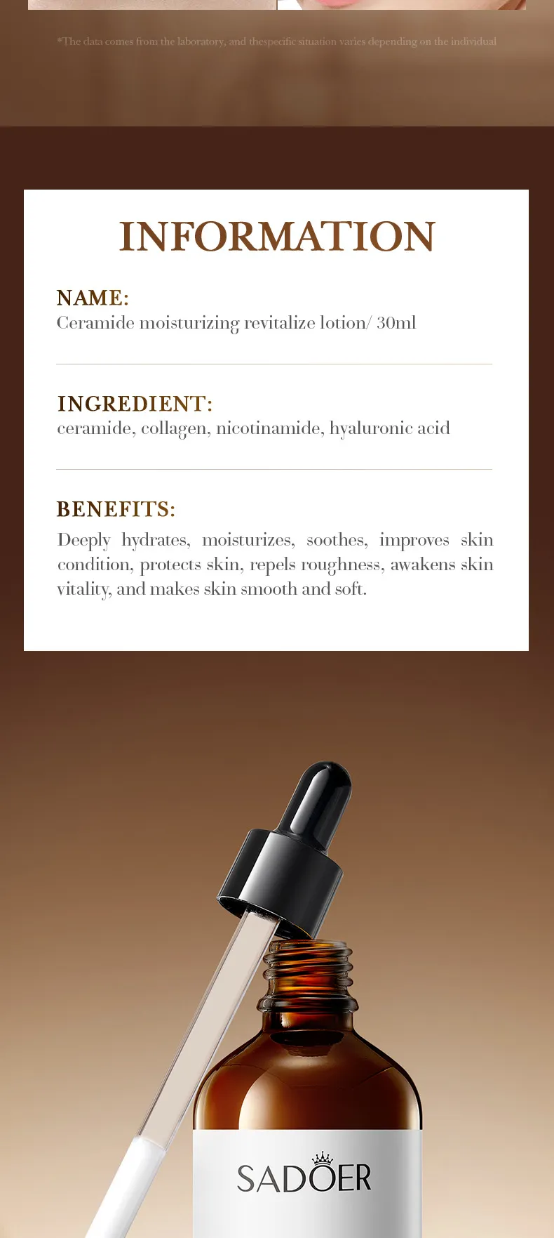 Ceramide Hydrating Moisturizer Skin Renewal Lotion - SADOER 9 ceramide renewal lotion SPU879510106607 16710