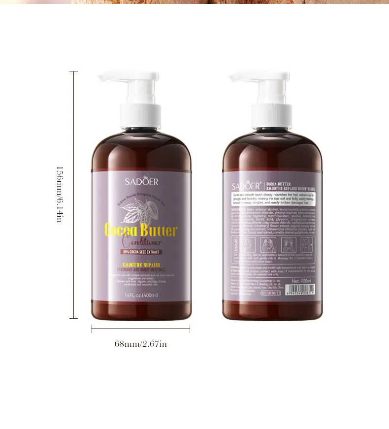 Cocoa Oil Hair Conditioner for Repairing and Nourishing Hair - SADOER 10 cocoa hair conditioner SPU825157707457 12987