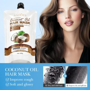 Coconut Oil Hair Mask for Smoothing and Volumizing - SADOER