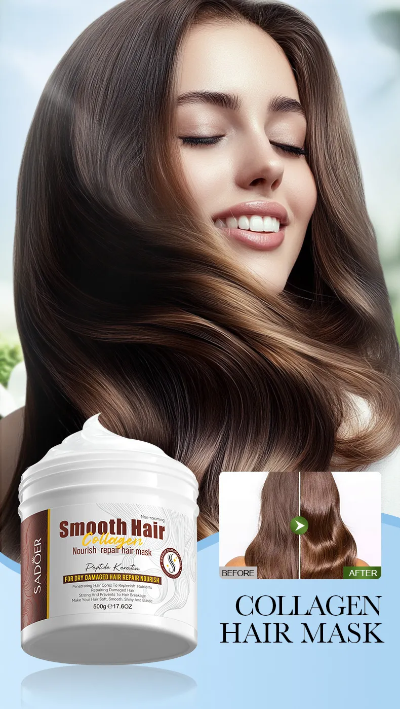 Collagen Hair Mask for Smoothing and Nourishing Volume - SADOER 1 collagen smoothing mask SPU828795329741 13423