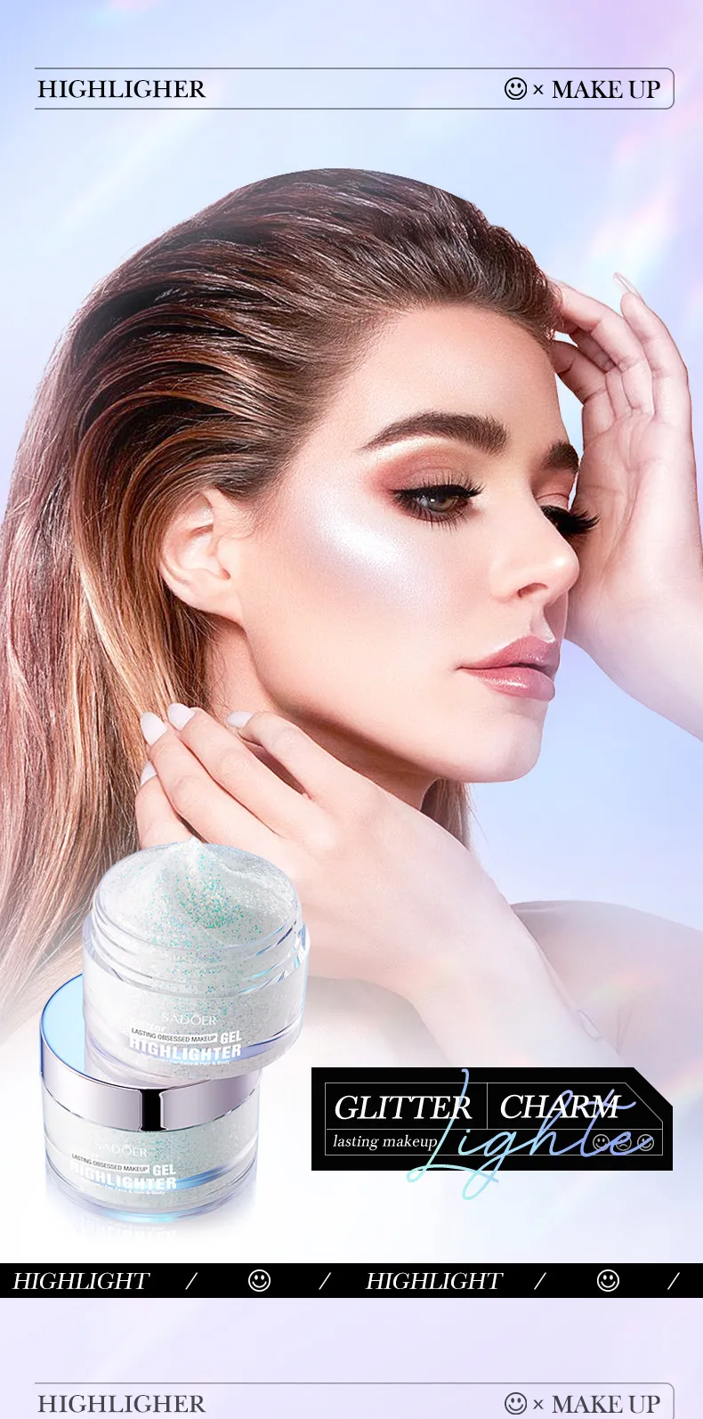 SADOER Color Highlighter Gel for Radiant Face Glow and Makeup 1 color highlighter gel SPU862322097402 15698
