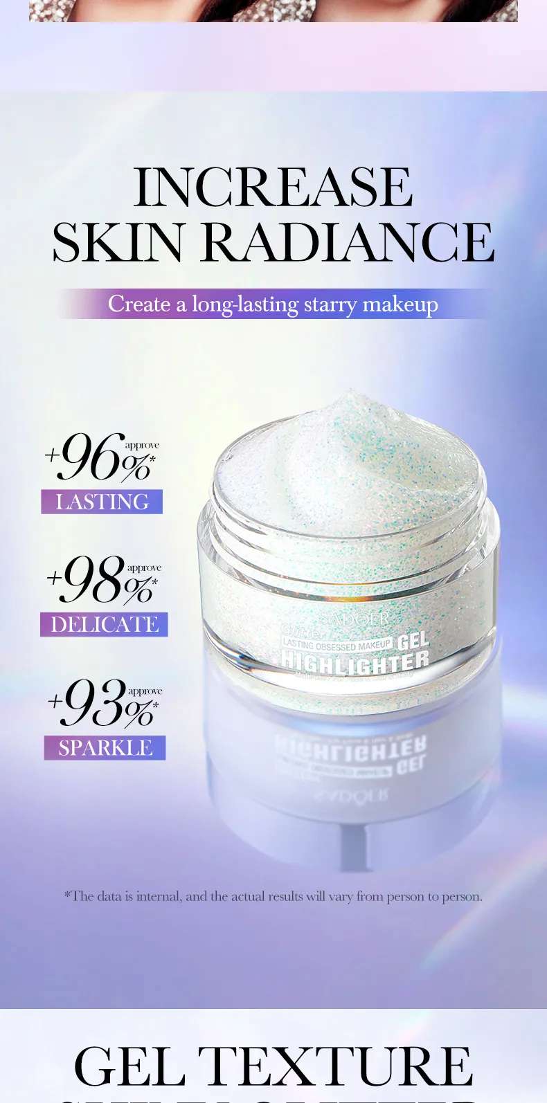 SADOER Color Highlighter Gel for Radiant Face Glow and Makeup 4 color highlighter gel SPU862322097402 15701