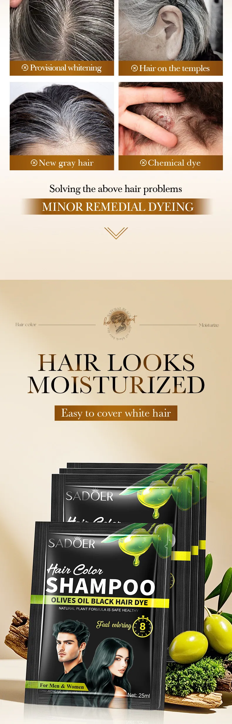 Olive Oil Conditioner Sheet for Color Care 25ml SADOER 2 conditioner sheet SPU914331399346 18753