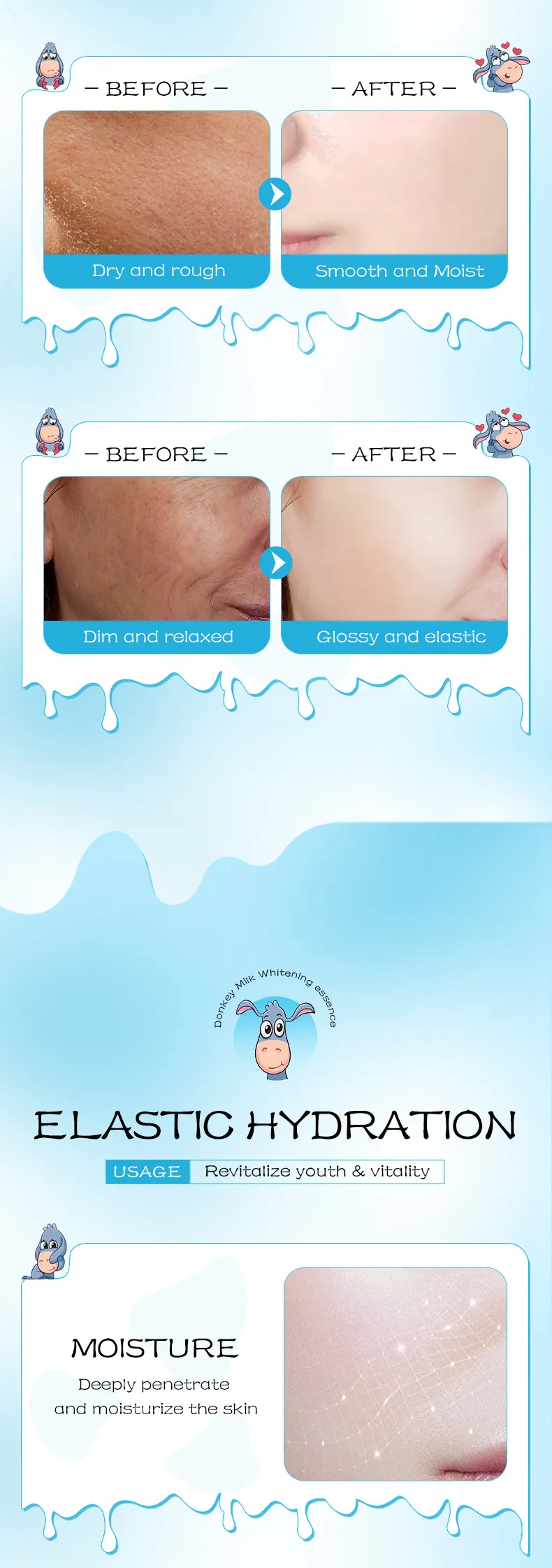 Donkey Milk Whitening Serum for Brightening and Hydrating Skin by SADOER 8 donkey milk serum SPU817355498604 11869