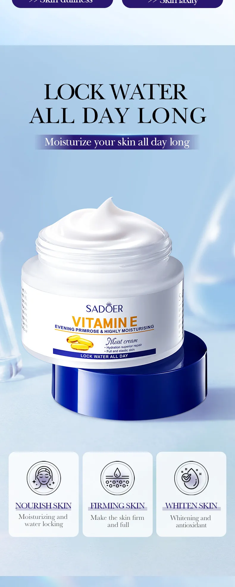 Evening Primrose Vitamin E Cream for Rich Moisture & Smoothing 50g SADOER 4 evening primrose cream SPU807022764684 10554