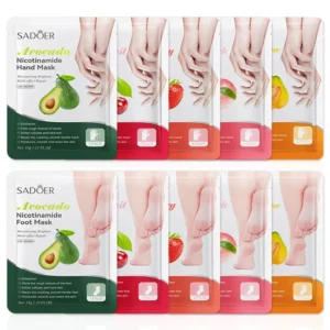 Fruit Hand and Foot Mask with Avocado and Strawberry - SADOER