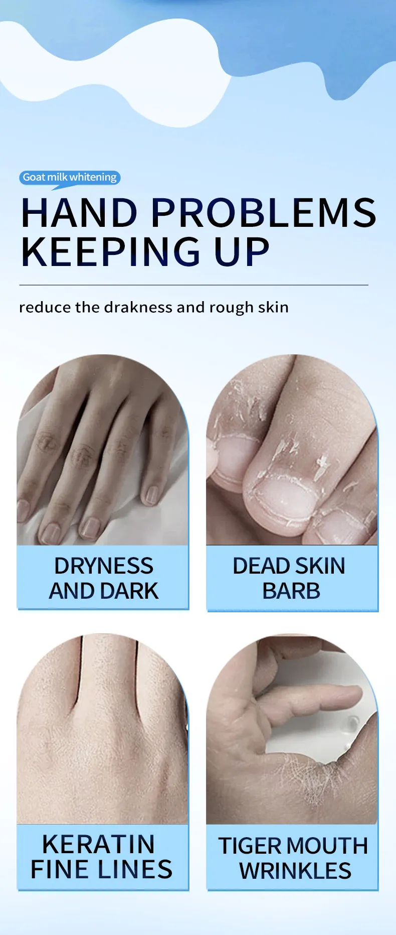 Goat Milk Hand Cream Whitening & Moisturizing - SADOER 2 goat milk hand cream SPU858017062793 15488