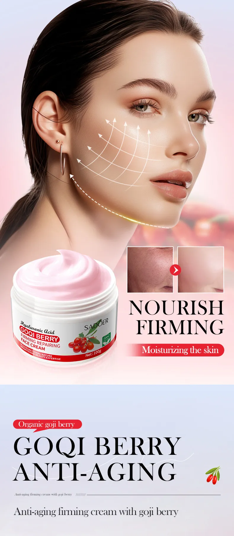 Goji Berry Anti-Wrinkle Cream Smoothing 100g by SADOER 1 goji face cream SPU817271265136 11846