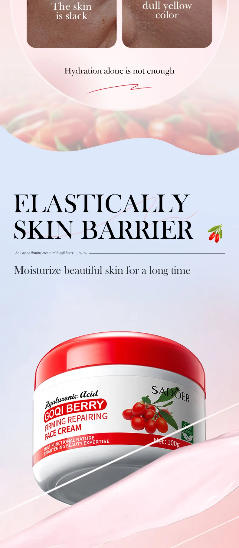 Goji Berry Anti-Wrinkle Cream Smoothing 100g by SADOER 3 goji face cream SPU817271265136 11848