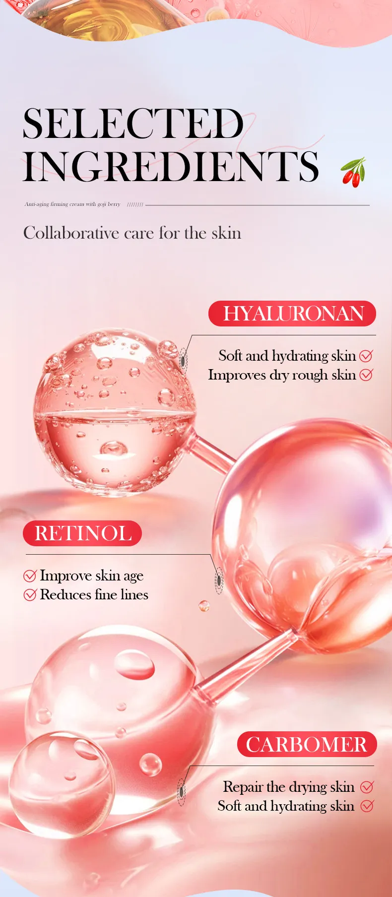 Goji Berry Anti-Wrinkle Cream Smoothing 100g by SADOER 6 goji face cream SPU817271265136 11851