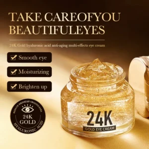 24K Gold Eye Cream with Hyaluronic Acid for Dark Circles - SADOER