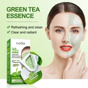 Detox Clay Mask Hydrating Green Tea Turmeric Rose - SADOER