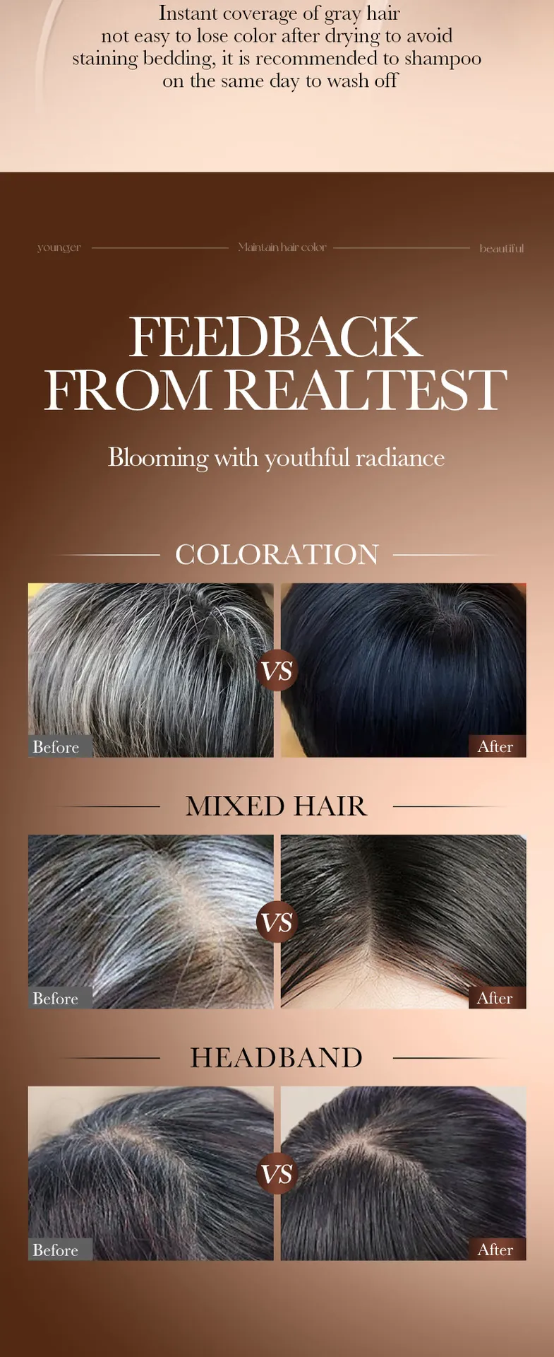 Black Hair Color Pen Nourishing Conditioner 3.8g - SADOER 8 hair color pen SPU915600828262 18824