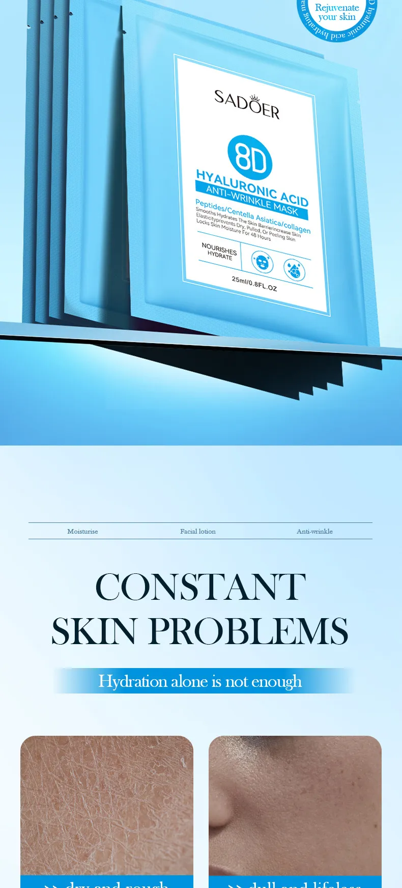 Hyaluronic Acid Mask for Anti-Wrinkle & Intense Hydration - SADOER 2 hyaluronic acid mask SPU768941537589 7973
