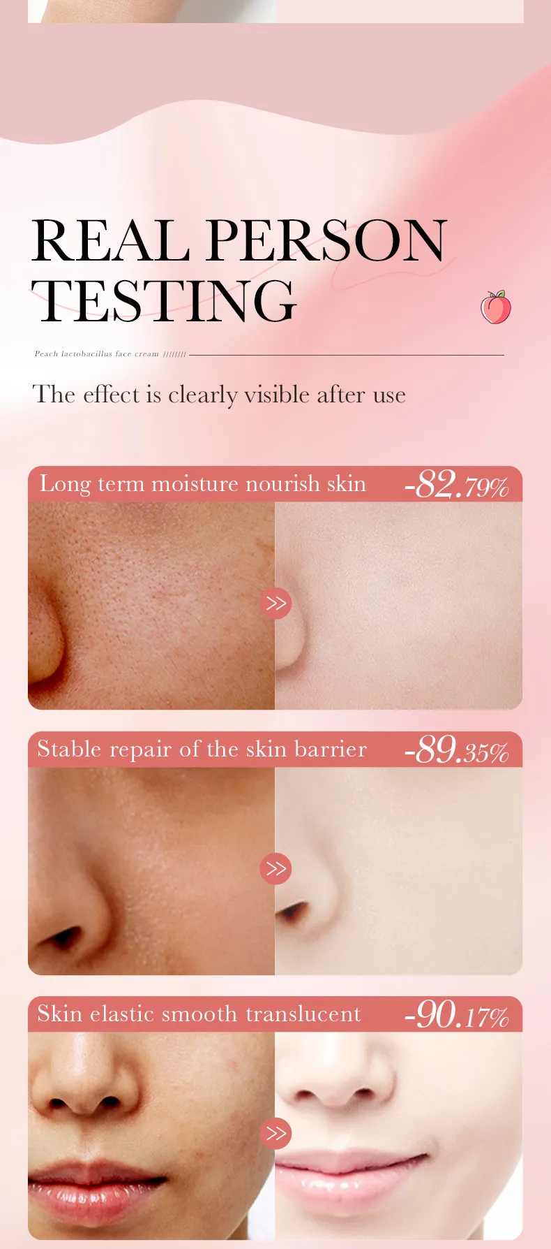 Lactobacillus Face Cream Peach Nourishing 50g - SADOER 8 lactobacillus face cream SPU803941338825 10157