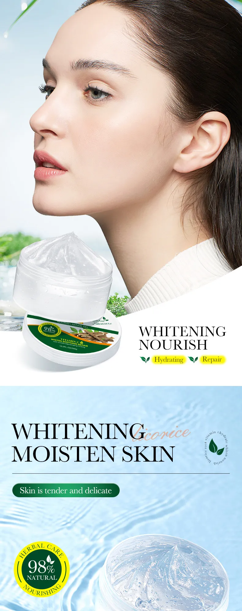 Licorice VC Whitening Gel for Brightening & Hydration - SADOER 1 licorice whitening gel SPU820129803796 12237