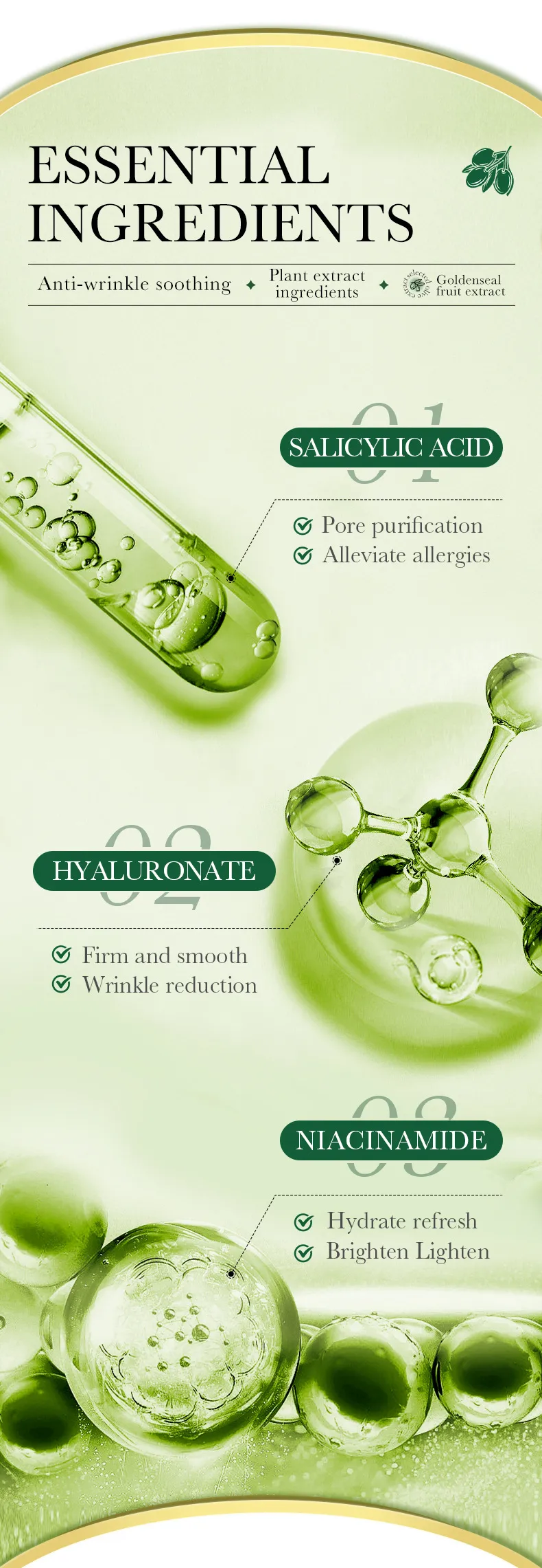 Olive Essence Hydrating Facial Care Set for Deep Moisture (30ml) - SADOER 6 olive essence serum SPU727361080446 5387