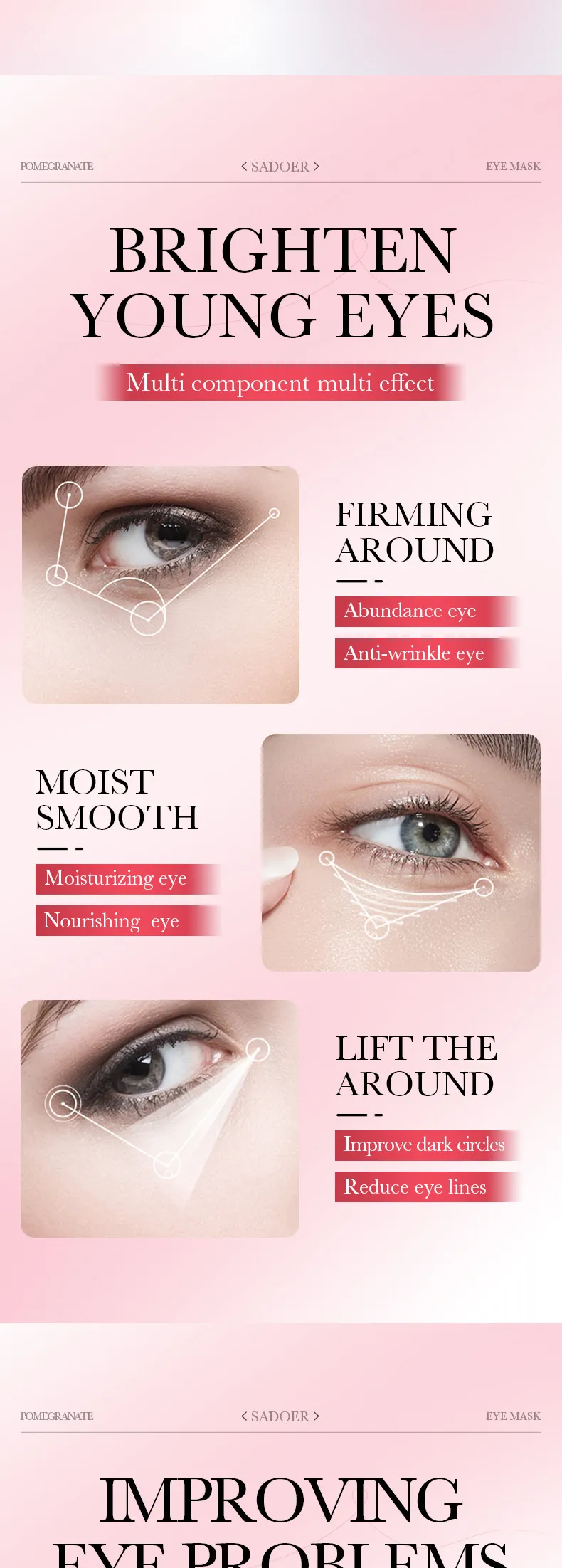 Pomegranate Collagen Eye Mask Firming & Hydrating - SADOER 8 pomegranate collagen eye SPU861602649158 15620
