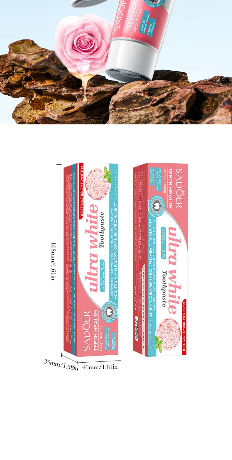 SADOER Rose Salt Whitening Toothpaste for Stain Removal & Gum Care 13 rose salt toothpaste SPU818898738847 12073