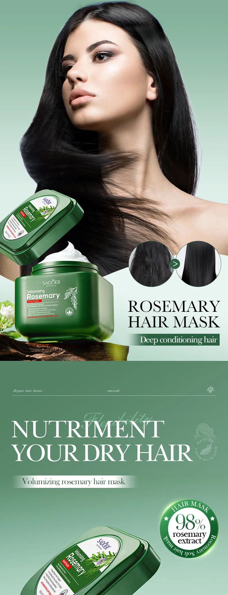 Rosemary Hair Conditioner for Repairing and Nourishing - SADOER 1 rosemary hair conditioner SPU799588674743 9914