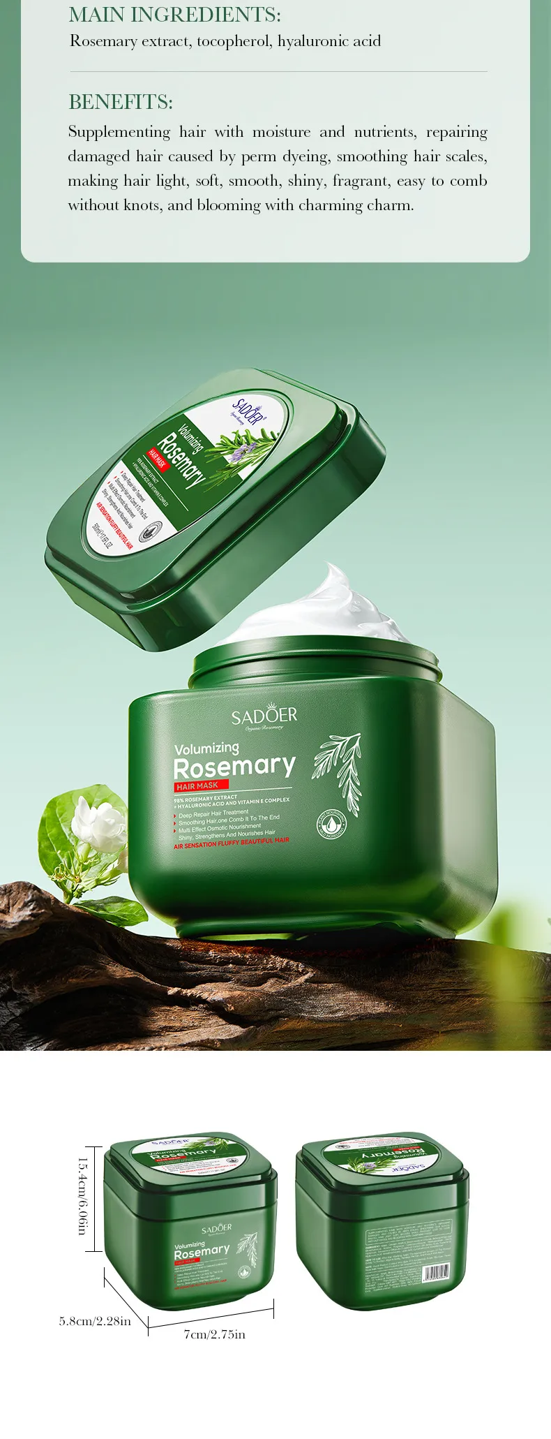 Rosemary Hair Conditioner for Repairing and Nourishing - SADOER 10 rosemary hair conditioner SPU799588674743 9923