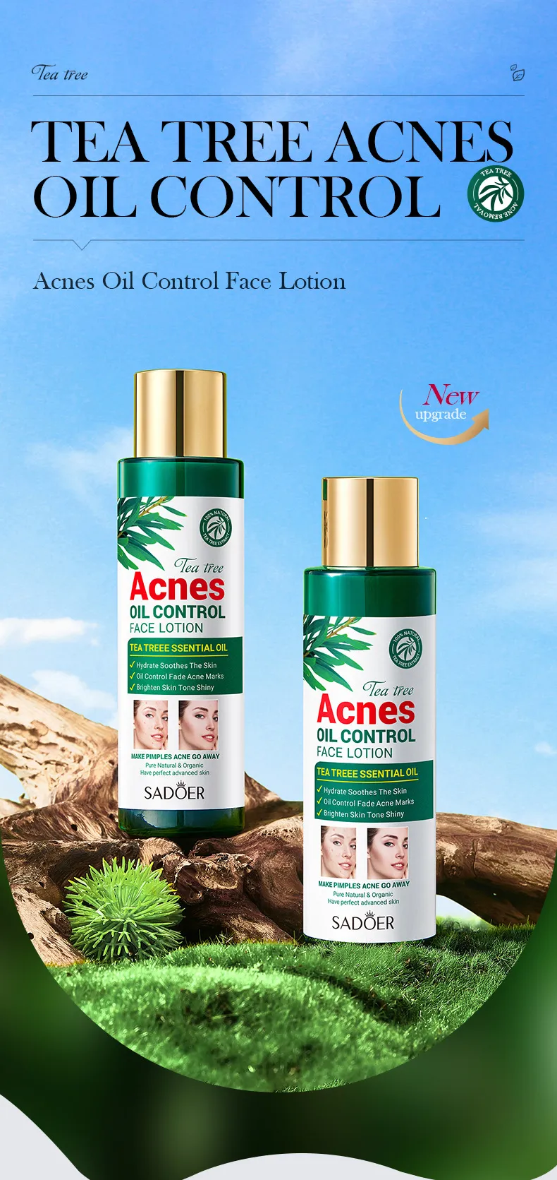 SADOER Tea Tree Skincare 5-Piece Cleansing and Hydrating Set 16 tea tree skincare set SPU717188548322 4541