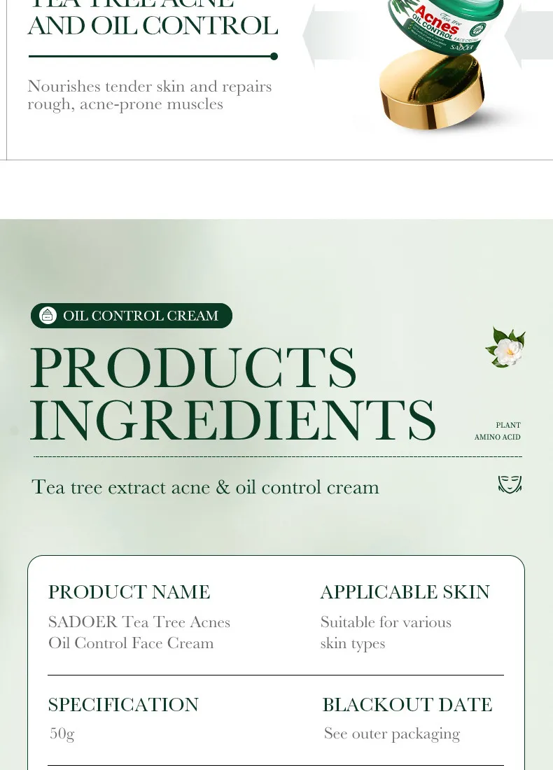 SADOER Tea Tree Skincare 5-Piece Cleansing and Hydrating Set 59 tea tree skincare set SPU717188548322 4584
