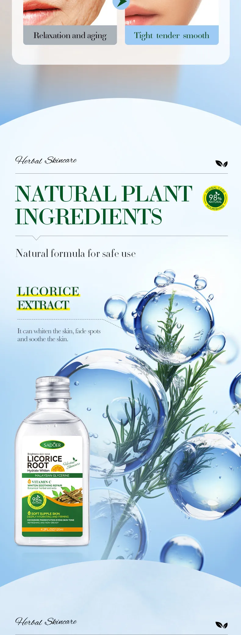 Whitening Malaysian Glycerin Licorice Brightening Oil - SADOER 6 whitening brightening oil SPU793477282800 9542