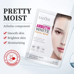 Whitening Mask with Nicotinamide and Arbutin for Hydrating - SADOER