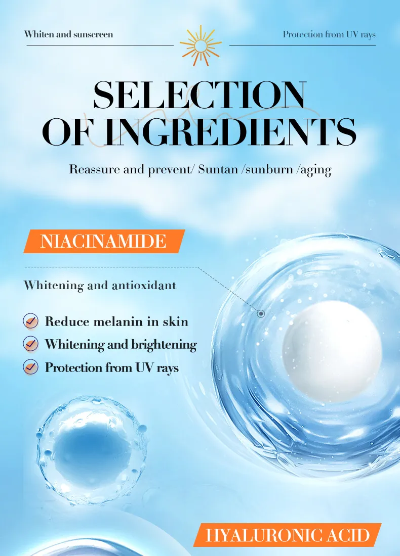 Sunscreen Whitening Serum 50ml Non-Greasy - SADOER 10 whitening sunscreen serum SPU770902330208 8220